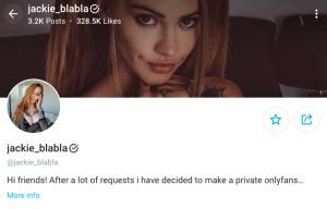 jackie blabla onlyfans|Jackie @jackieblabla Instagram photos leaks and nude videos